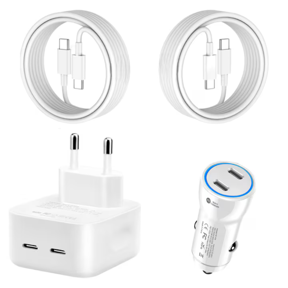 Kit Incarcator Dual USB-C 40W Fast Charger