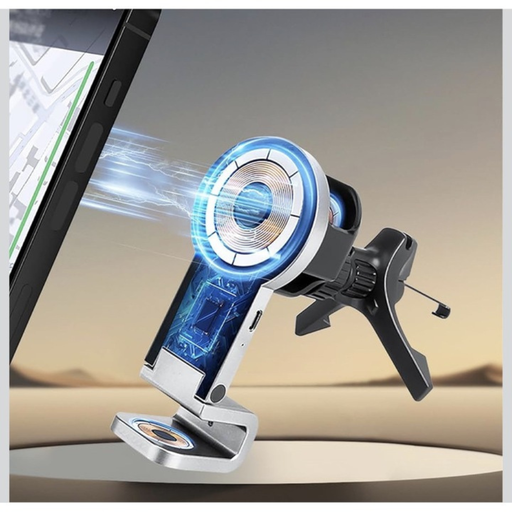 Incarcator auto wireless 3 in 1 de 15w