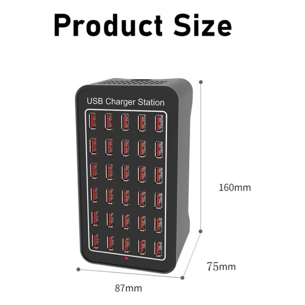 Kit Statie de incarcare 150W Smart cu 30 porturi USB